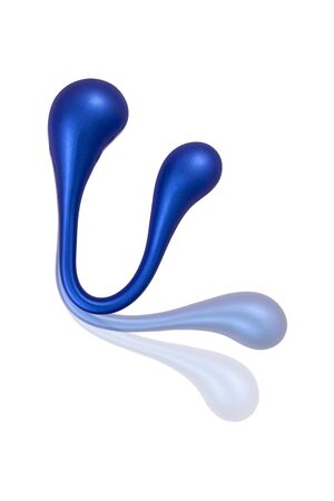 Синий многофункциональный вибратор Inefy с пультом ДУ  